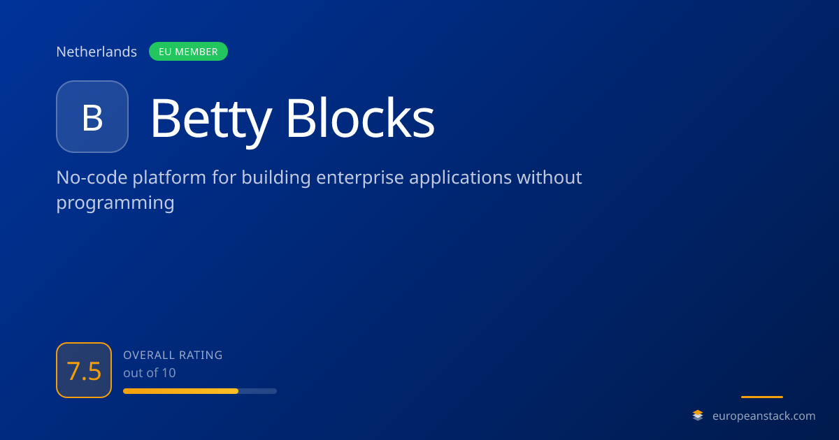Betty Blocks Review 2026 | EuropeanStack
